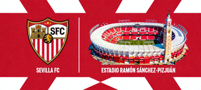 塞维利亚足球俱乐部徽标及皮斯胡安球场